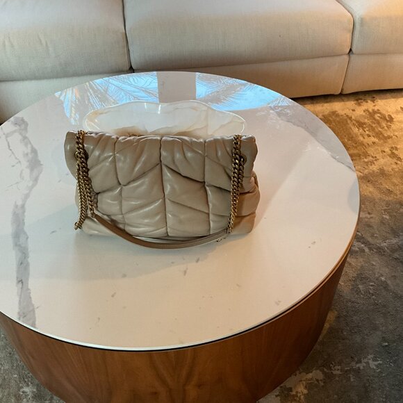 Saint Laurent Puffer Medium in Nappa Leather in Dark Beige - Picture 6 of 8